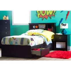 Meubles South Shore Twin Bed with 3-Drawer Storage and Headboard (39") - South Shore