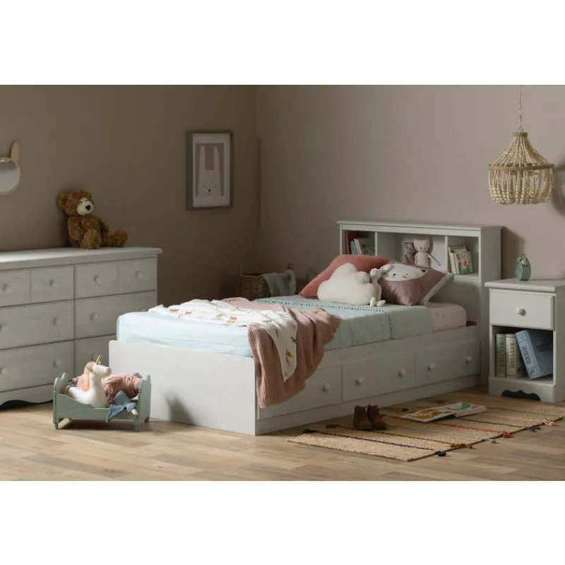Meubles South Shore Twin Bed with 3-Drawer Storage and Headboard (39") - South Shore