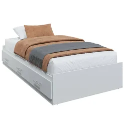 SUA-V Twin Bed with 3-Drawer Storage, Headboard and Dresser (39")