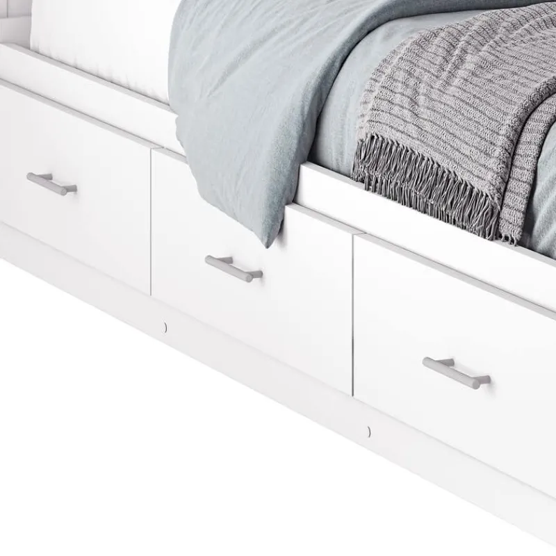 SUA-V Twin Bed with 3-Drawer Storage, Headboard and Dresser (39")
