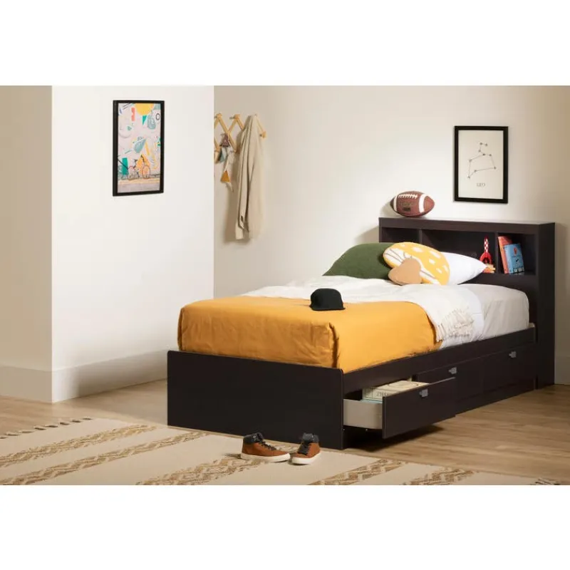 Meubles South Shore Twin Bed with 3-Drawer Storage and Headboard (39") - South Shore