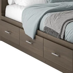SUA-V Twin Bed with 3-Drawer Storage, Headboard and Dresser (39