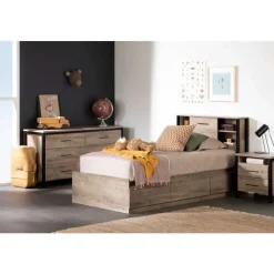 Meubles South Shore Twin Bed With 3-Drawer Storage (39
