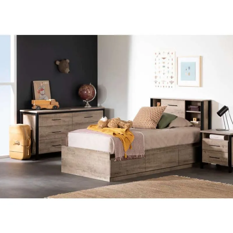 Meubles South Shore Twin Bed With 3-Drawer Storage (39") - South Shore