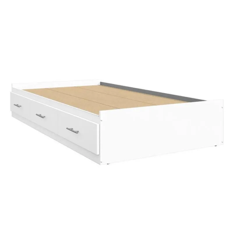 SUA-V Twin Bed with 3-Drawer Storage and Headboard (39")