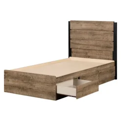 Meubles South Shore Twin Bed with 3-Drawer Storage and Headboard (39