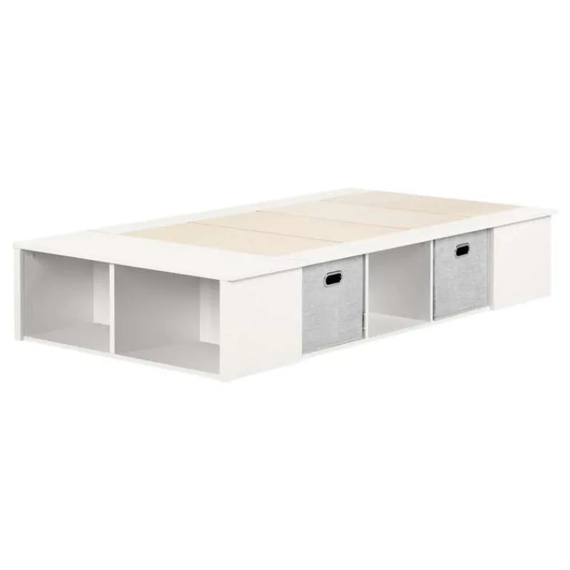 Meubles South Shore Twin Bed with Storage and Baskets (39") - South Shore