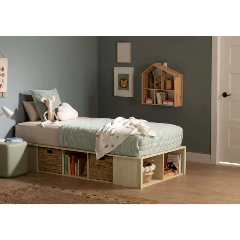 Meubles South Shore Twin Bed with Storage and Baskets (39") - South Shore