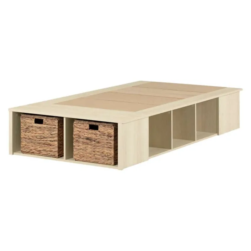 Meubles South Shore Twin Bed with Storage and Baskets (39") - South Shore