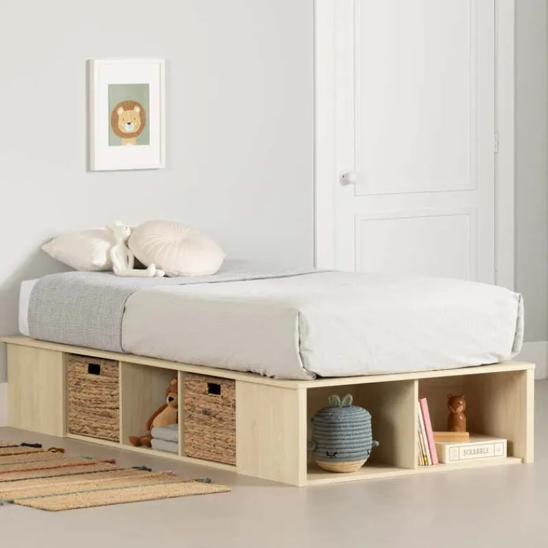 Meubles South Shore Twin Bed with Storage and Baskets (39") - South Shore