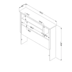 Meubles South Shore Twin Bookcase Headboard (39") - South Shore