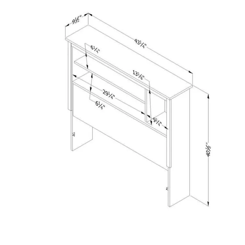 Meubles South Shore Twin Bookcase Headboard (39") - South Shore