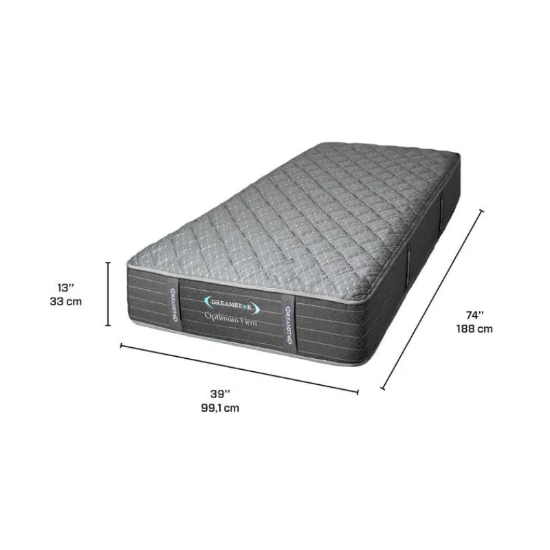 Dreamstar Twin Extra Firm Mattress with Pocket Coils- 39"