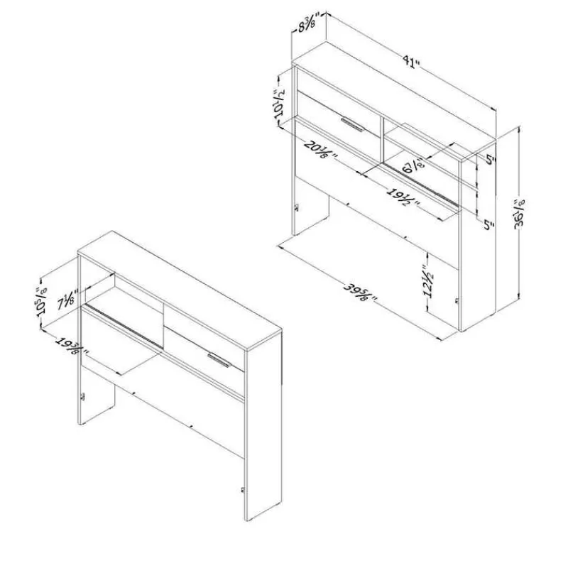 Meubles South Shore Twin Headboard With Storage - South Shore