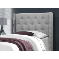 Monarch Twin Linen Bed with Headboard (39")