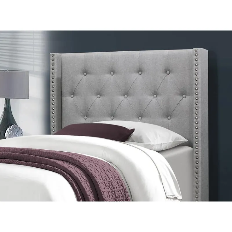 Monarch Twin Linen Bed with Headboard (39")