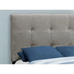 Monarch Twin Linen Bed with Headboard (39")