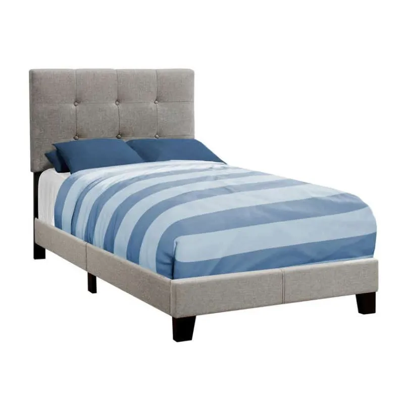 Monarch Twin Linen Bed with Headboard (39")