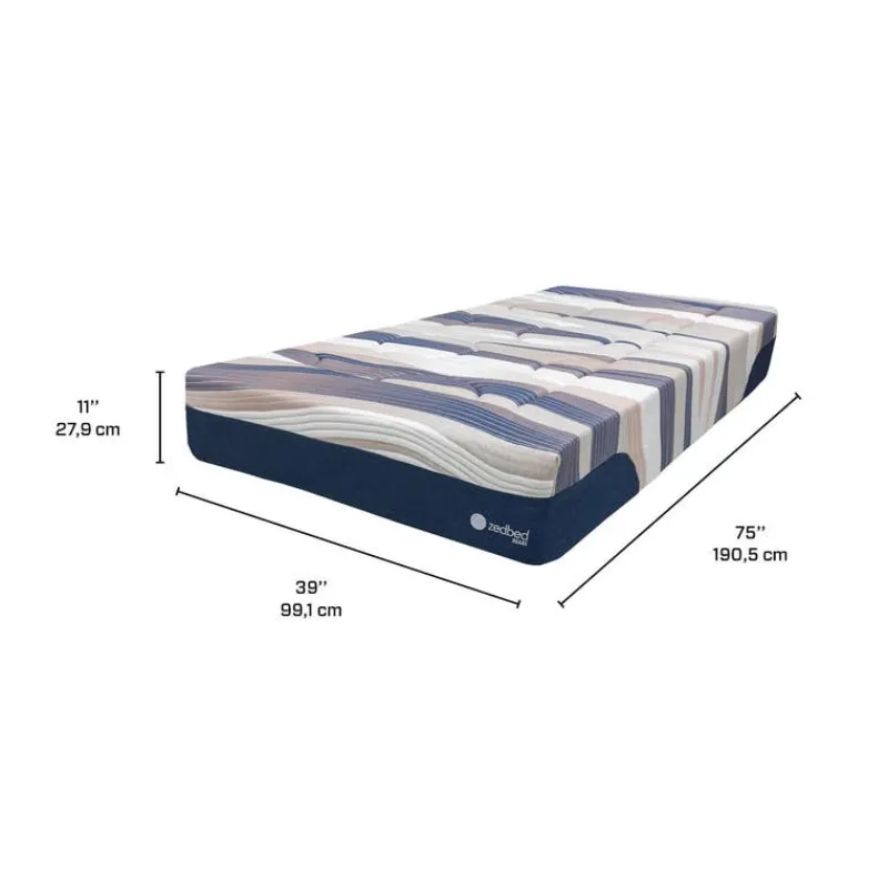 ZedBed Twin Plush Mattress with Pocket Coils - 39"