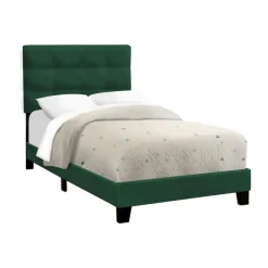 Monarch Twin Velvet Bed with Headboard (39")
