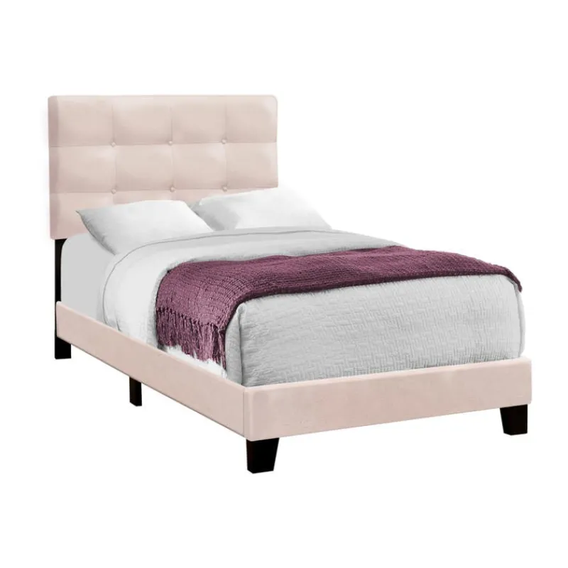 Monarch Twin Velvet Bed with Headboard (39")