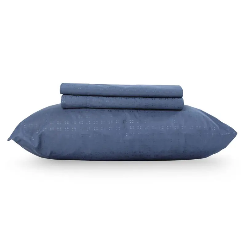 Twin XL Microfibre Bed Sheet Set - Blue