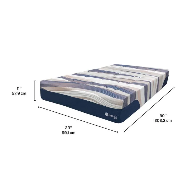 ZedBed Twin XL Plush Mattresswith Pocket Coils - 39" x 80"