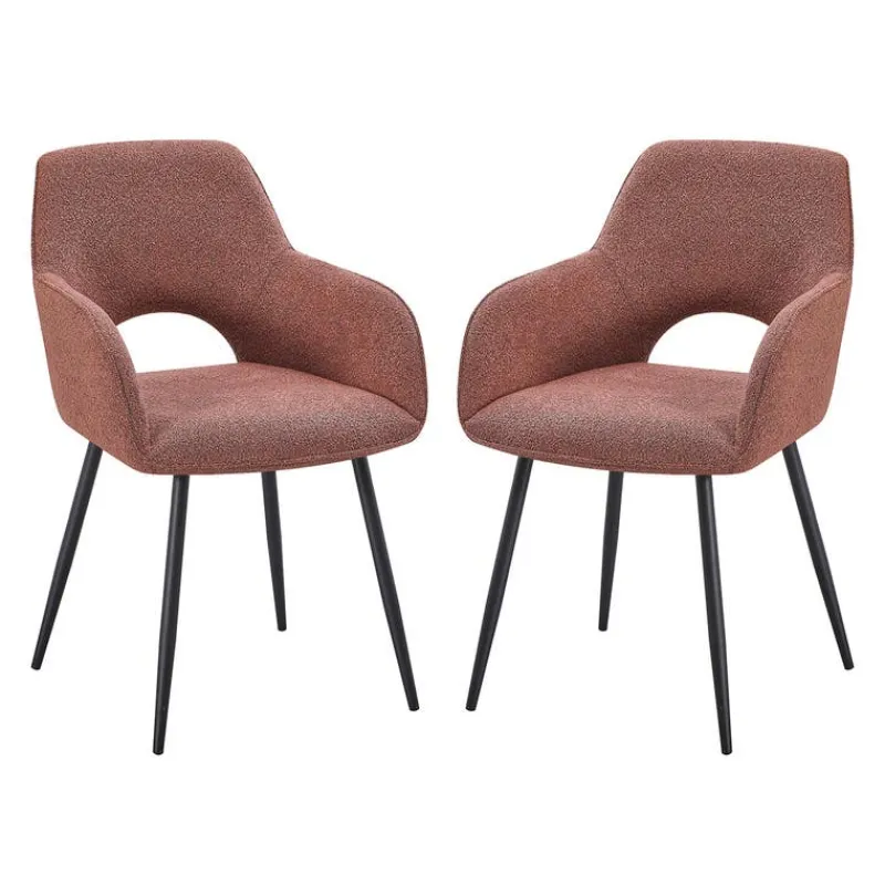 Upholstered Chairs (Set of 2) - Rust