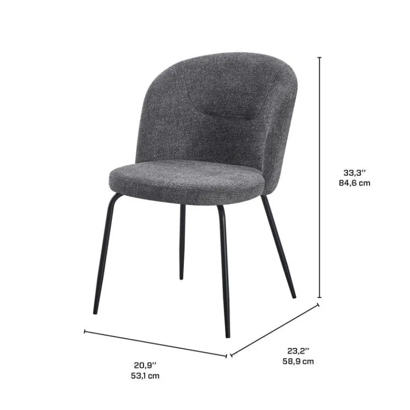 Upholstered Chairs (Set of 2) - Grey