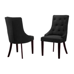 Upholstered Chairs (Set of 2) - Dark Grey