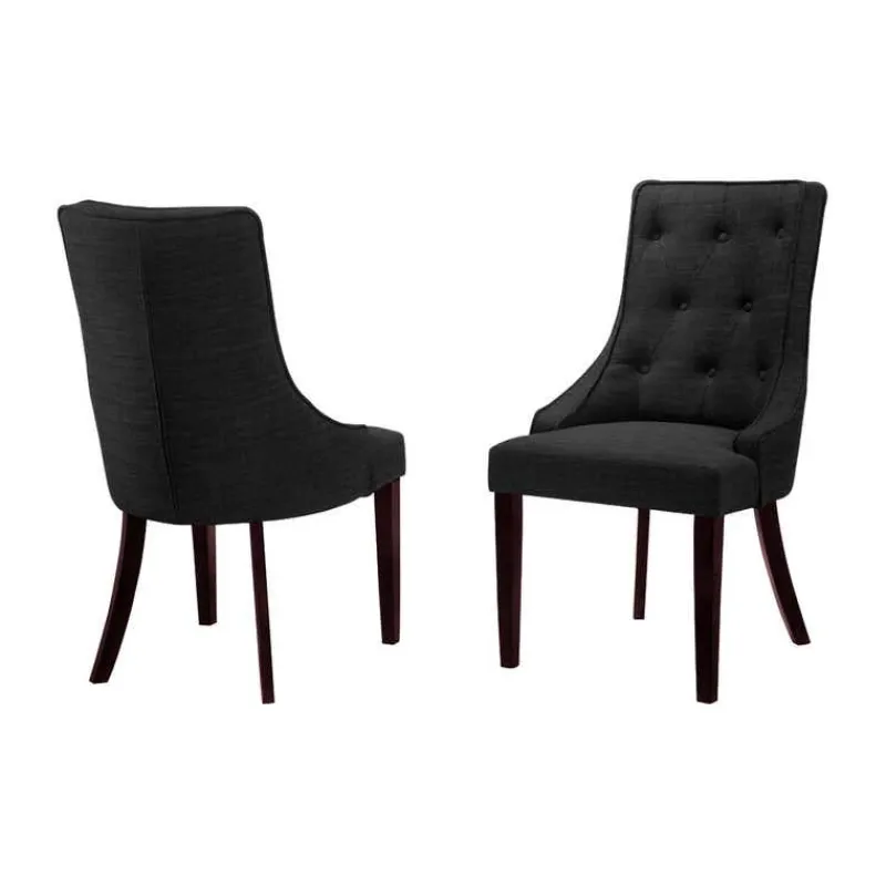 Upholstered Chairs (Set of 2) - Dark Grey