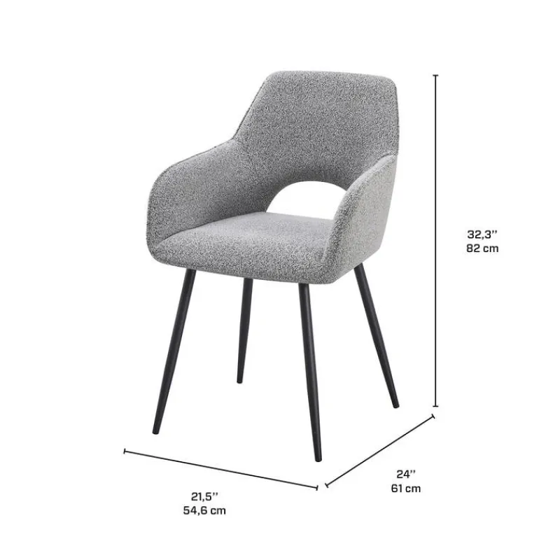 Upholstered Chairs (Set of 2) - Grey