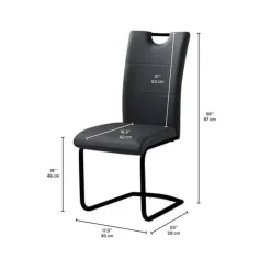 Upholstered Chairs (Set of 2) - Black