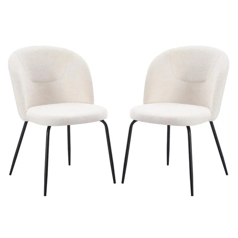 Upholstered Chairs (Set of 2) - Cream