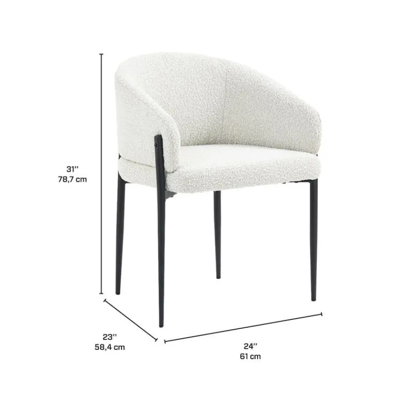 Upholstered Chairs (Set of 2) - White