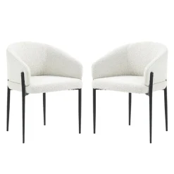 Upholstered Chairs (Set of 2) - White