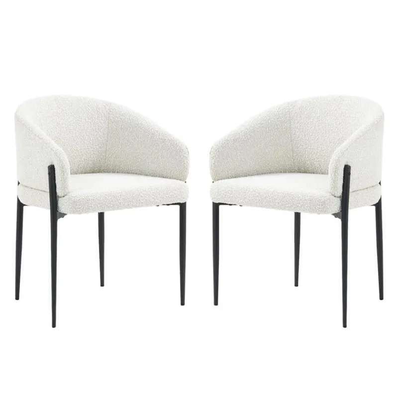 Upholstered Chairs (Set of 2) - White