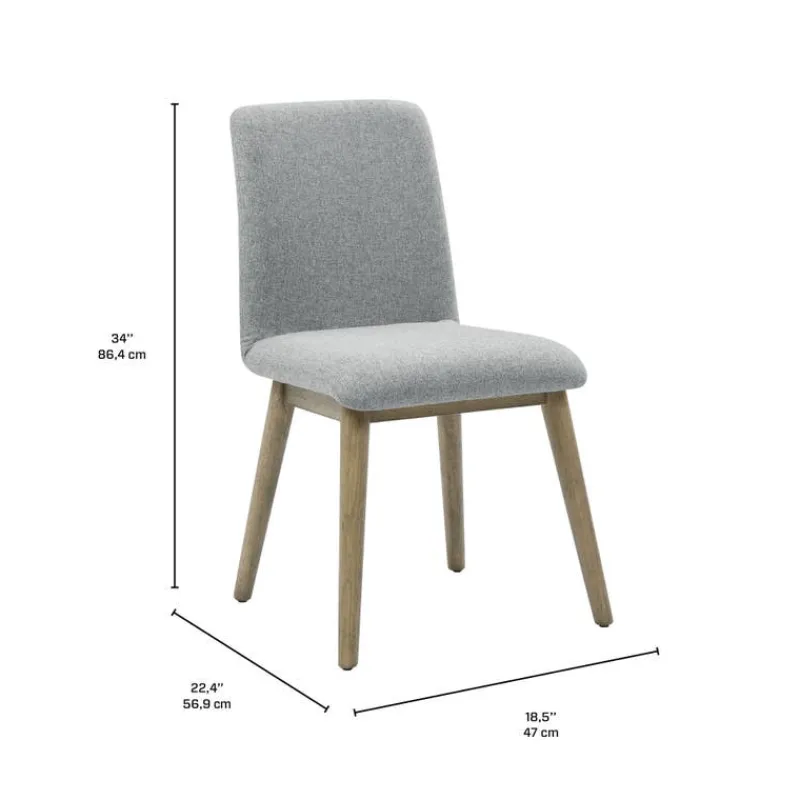 Upholstered Chairs (Set of 2) - Grey