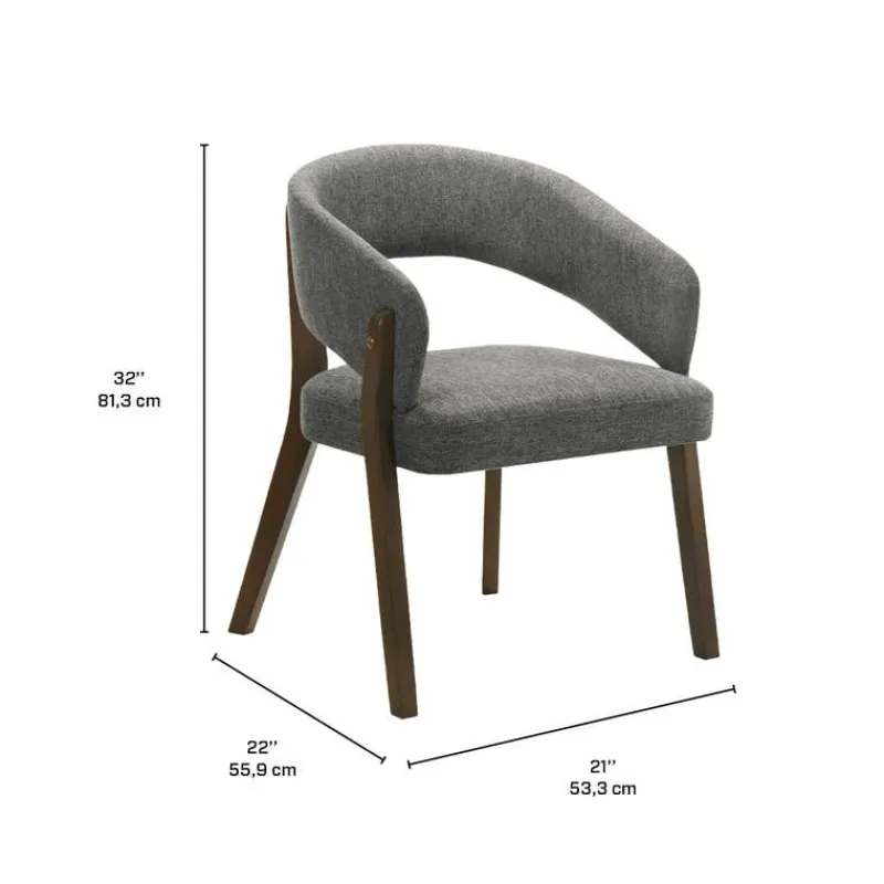 Upholstered Chairs (Set of 2) - Grey