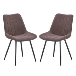 Upholstered Chairs (Set of 2) - Brown