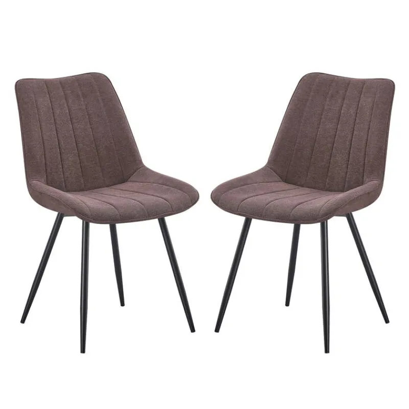 Upholstered Chairs (Set of 2) - Brown