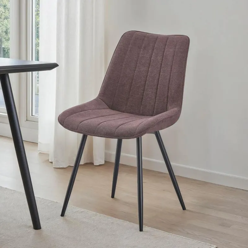 Upholstered Chairs (Set of 2) - Brown