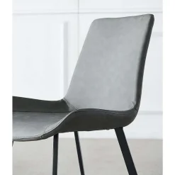 Upholstered Kitchen Chairs (Set of 2) - Grey