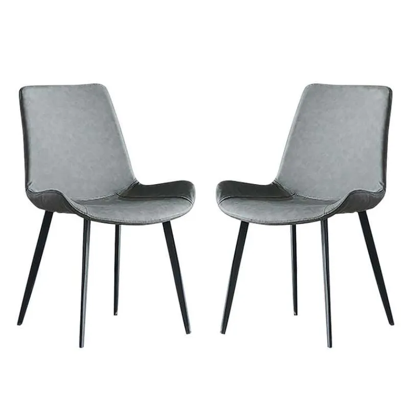 Upholstered Kitchen Chairs (Set of 2) - Grey