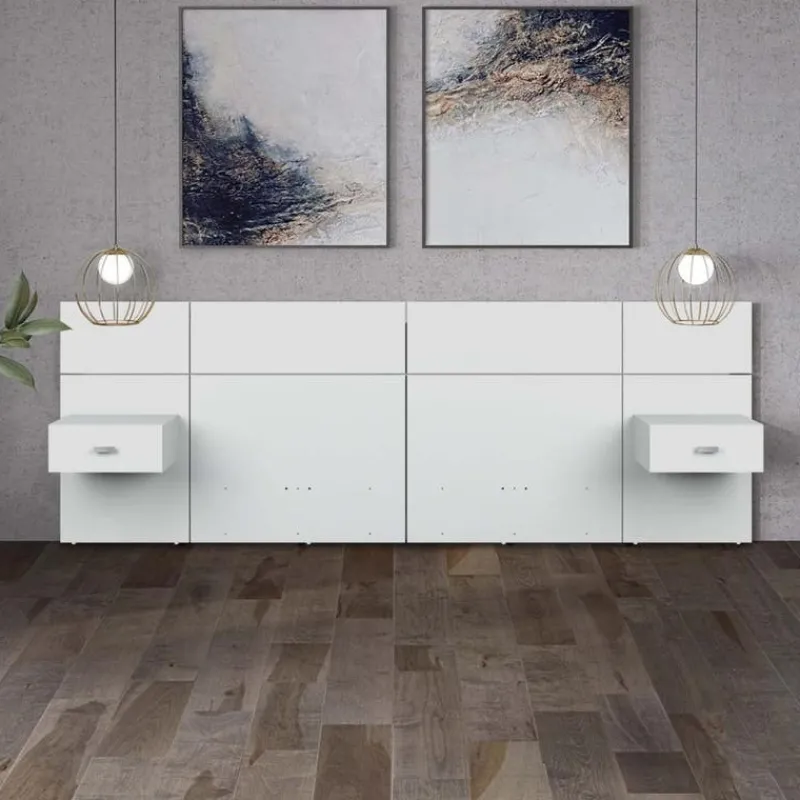 SUA-V Wall Units with 2 Integrated Nightstands for Queen Beds (60")