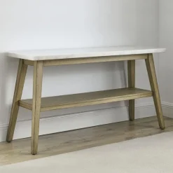 White Marble Top Console Table