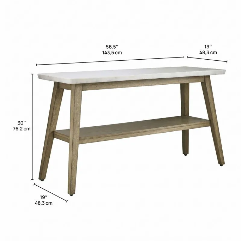White Marble Top Console Table