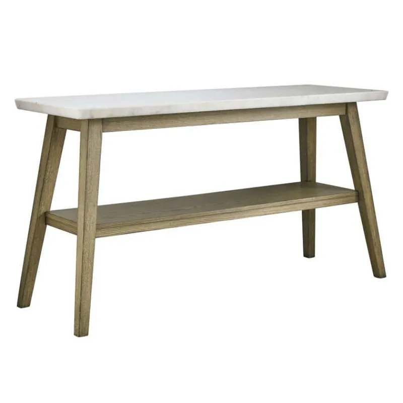 White Marble Top Console Table