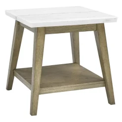 White Marble Top Side Table