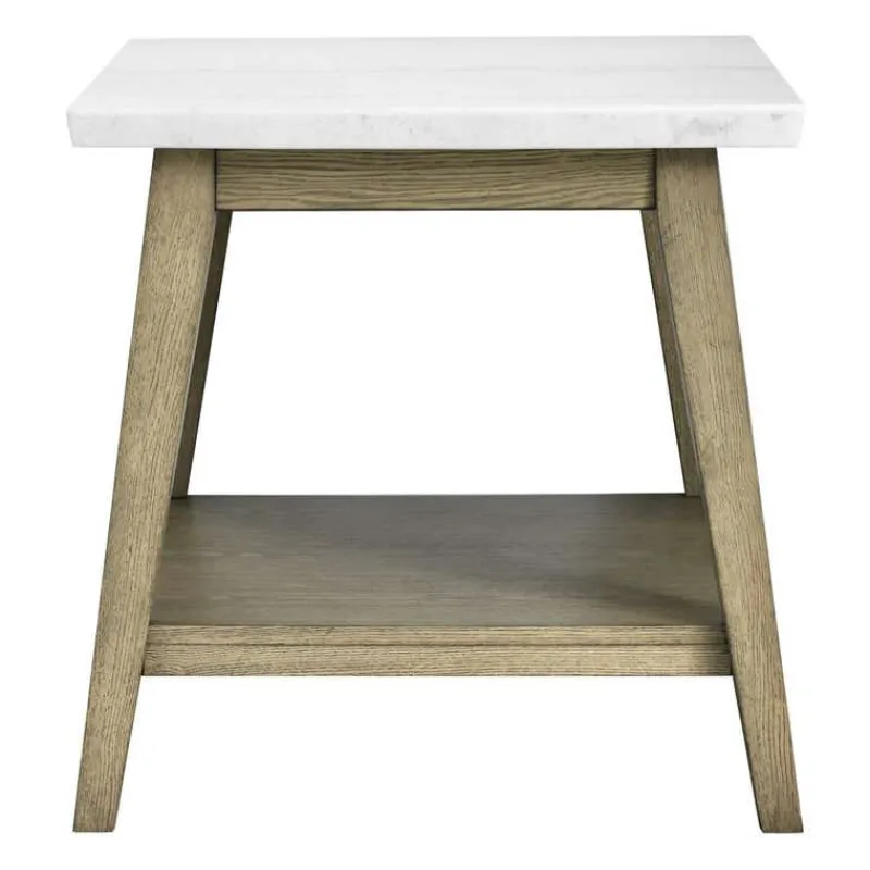 White Marble Top Side Table